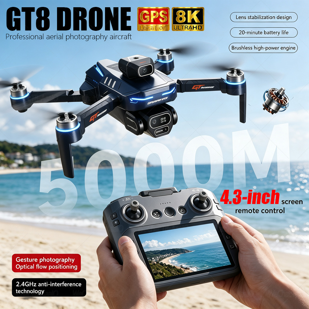 Drone Camera Night Vision - NEW GT8 HD RC 드론 4K