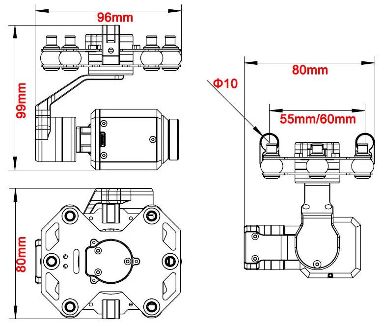 타로 TL3T20 3축 짐벌 640 열화상 및 가시광선 - Drone Camera Stabilized 리뷰 및 가격