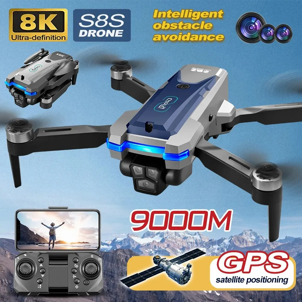S8S GPS 드론 5G 와이파이 8K HD 듀얼 ES - Drone Camera Mount 리뷰 및 가격